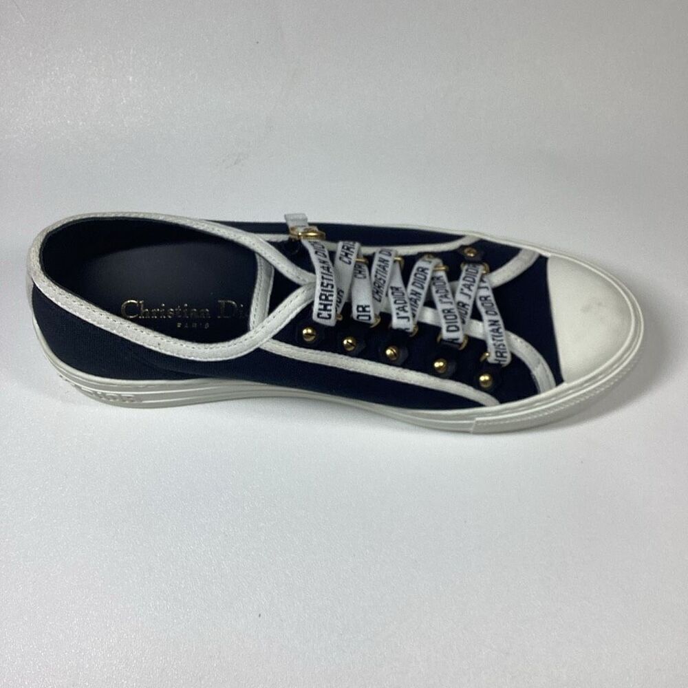 SINGLE SHOE ONLY LEFTChristian‎ Dior Walk'n'Dior Sneaker Black Cotton Canvas - Picture 11 of 13